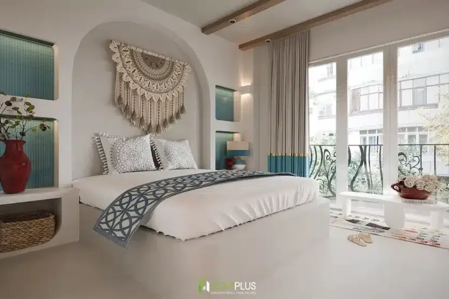 Phòng Phong Cách Santorini Lustay